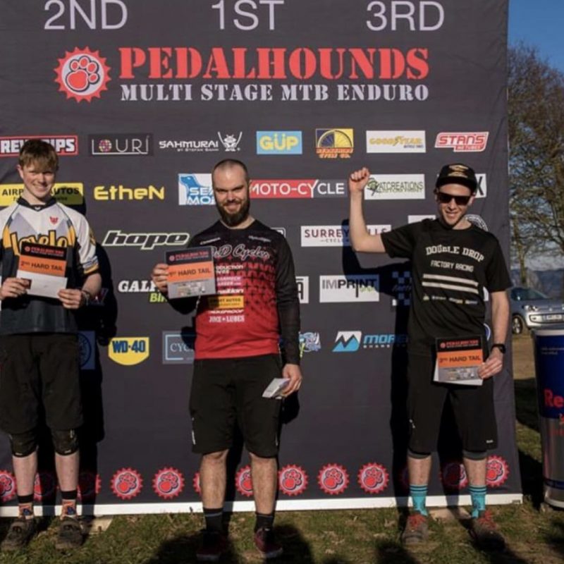 Double Drop Race team Will Brett-Atkin Pedal Hounds Podium Penshurst Bike Park